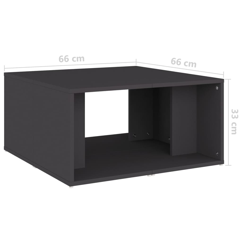 vidaXL Coffee Tables 4 pcs Grey 33x33x33 cm Engineered Wood
