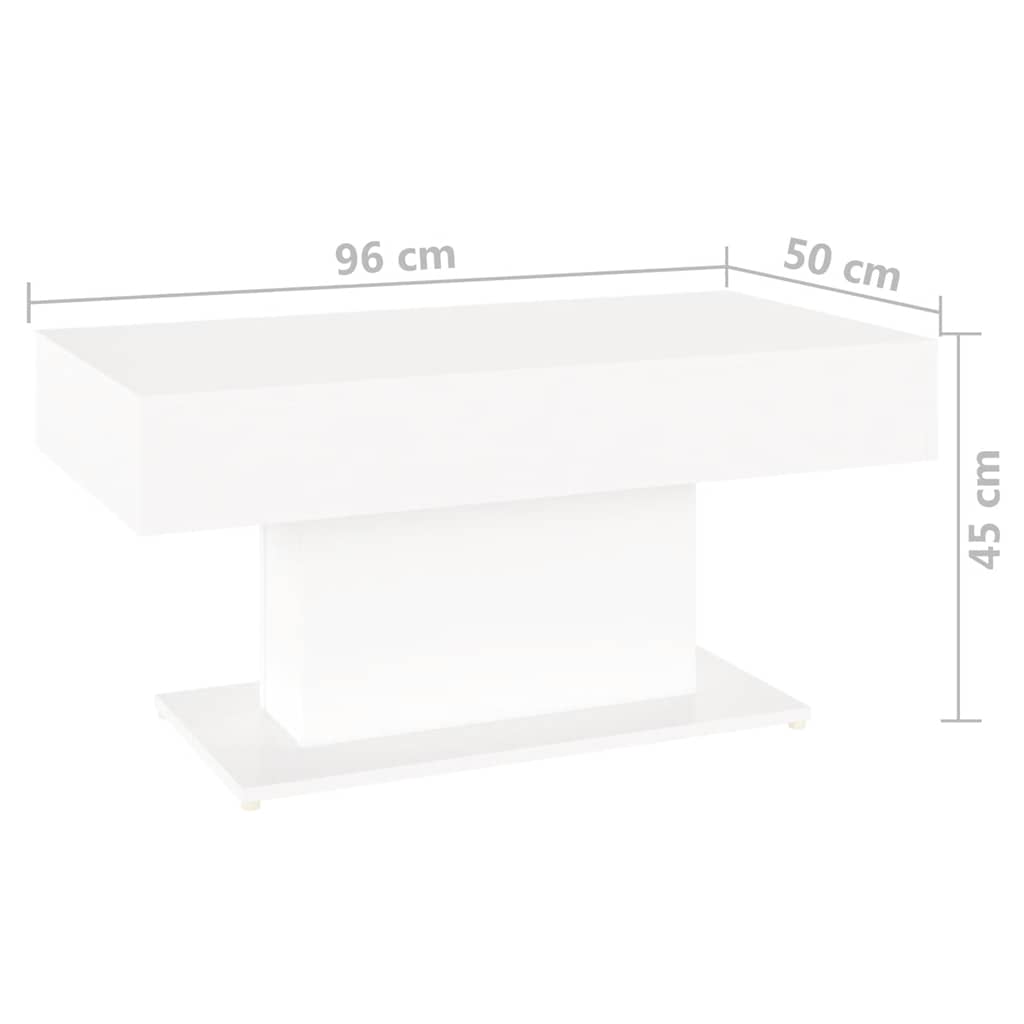 vidaXL Coffee Table | White | Engineered Wood | Medium | Durable | Coffee Table
