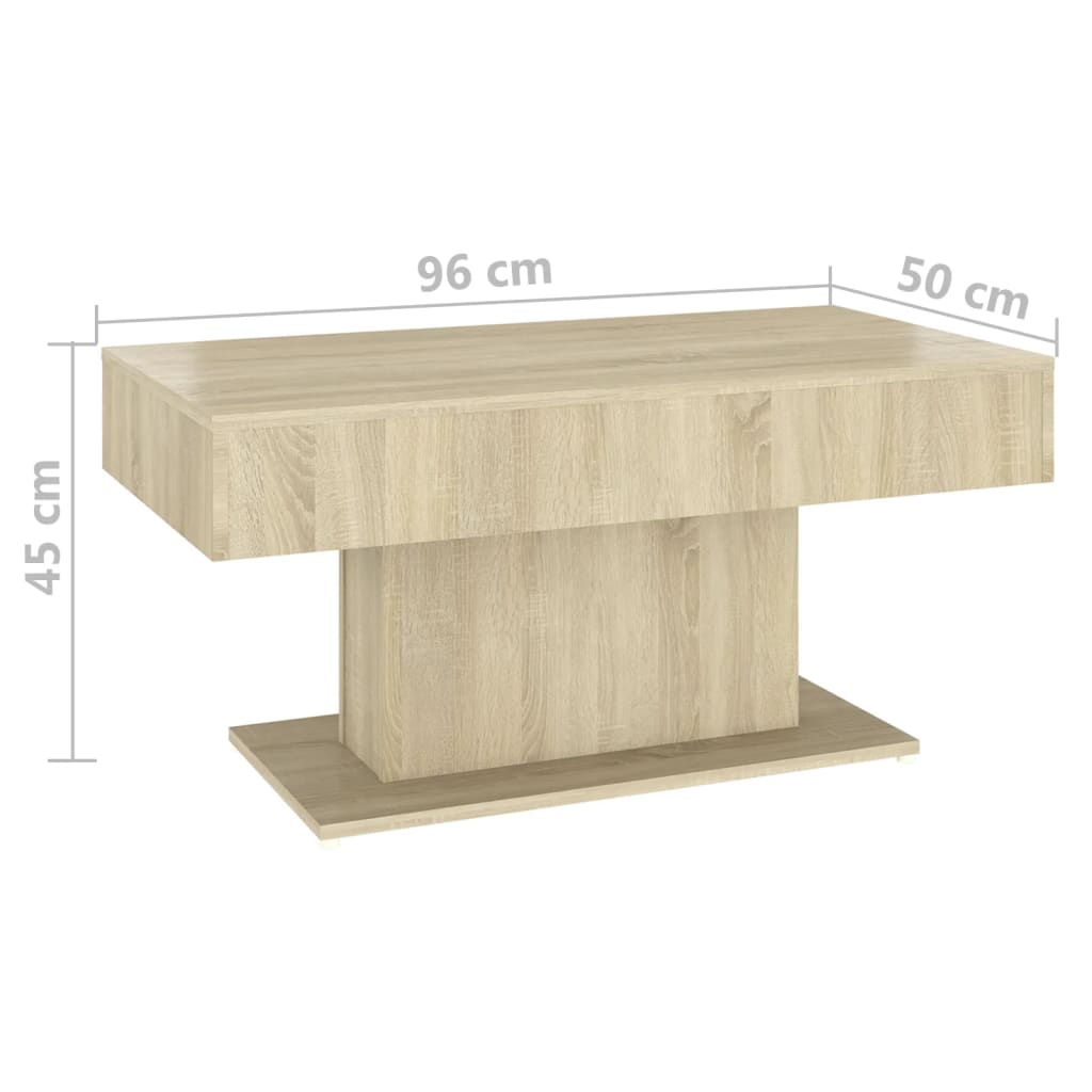 vidaXL Coffee Table | Sonoma Oak | Engineered Wood | Medium | Durable