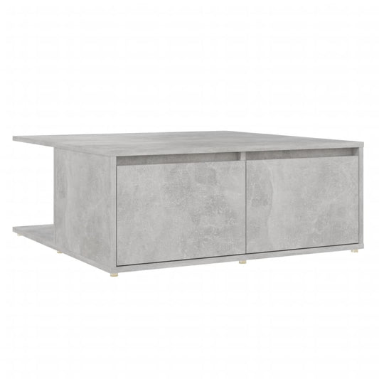 vidaXL Coffee Table | Concrete grey | Engineered wood | 80cm x 80cm