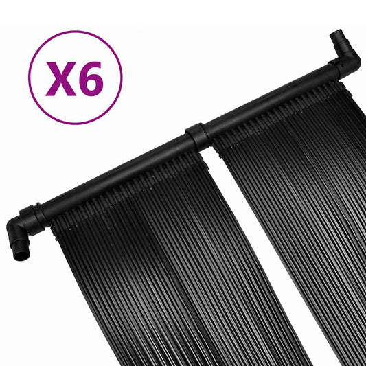 vidaXL Solar Pool Heater Panel 6 pcs 80x620 cm