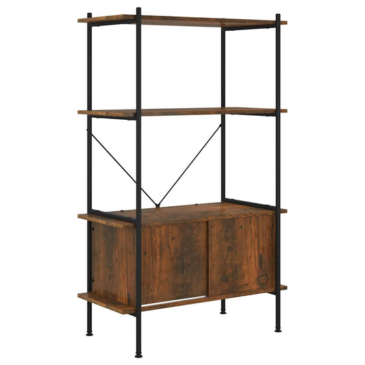 vidaXL 4-Tier Shelving Unit with Cabinet 80x40x130 cm