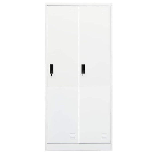 335966 vidaXL Wardrobe White 80x50x180 cm Steel