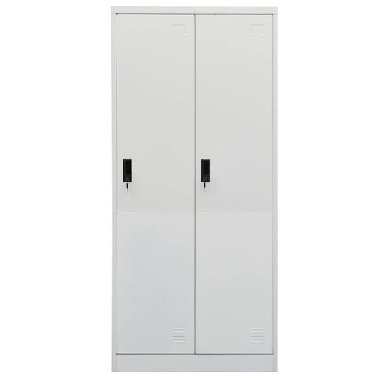 335967 vidaXL Wardrobe Light Grey 80x50x180 cm Steel
