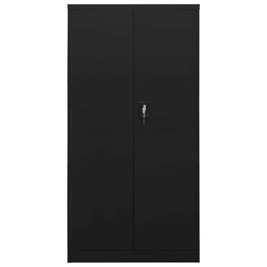 vidaXL Locker Cabinet Black 90x40x180 cm Steel