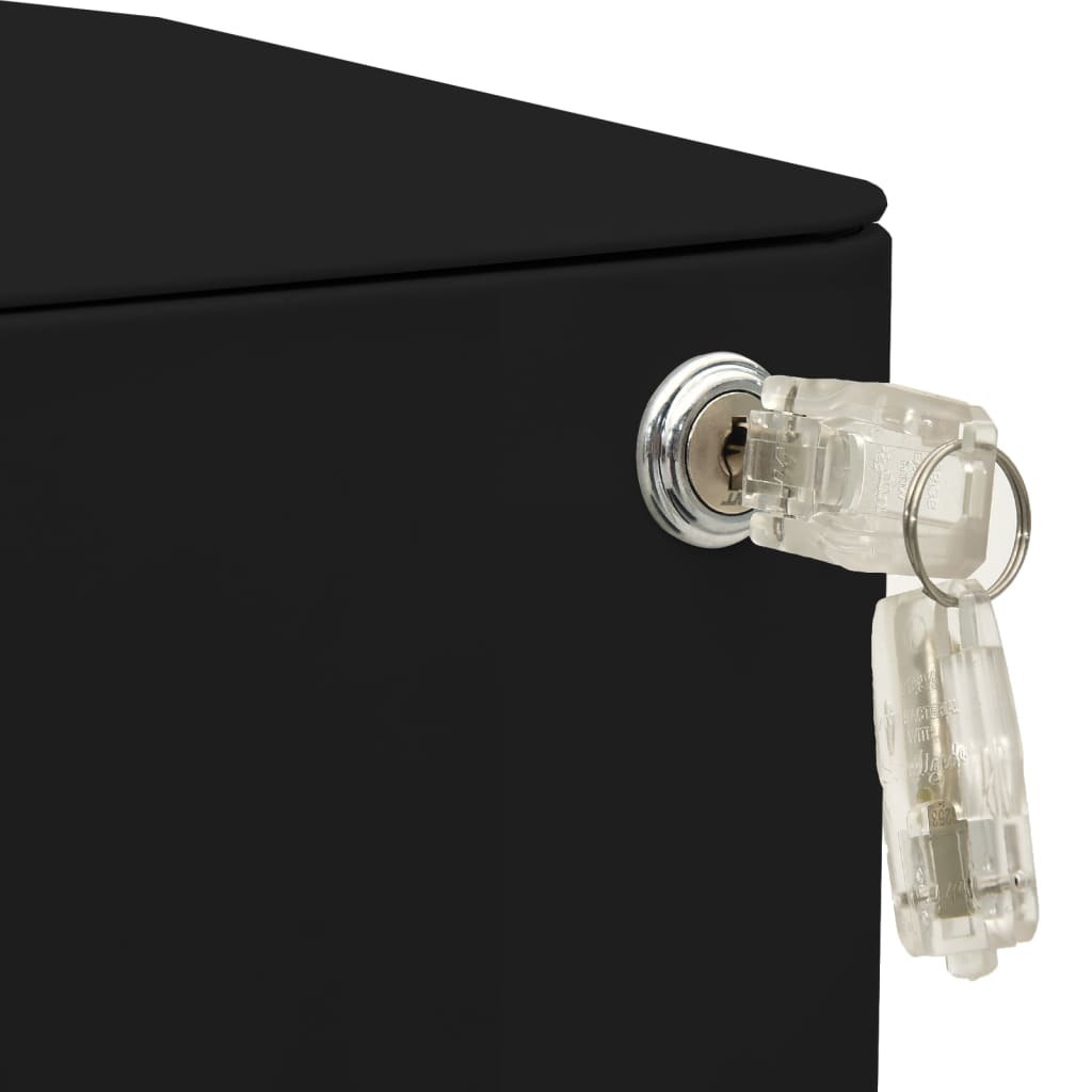 vidaXL File Cabinet | Black | Steel | File Cabinet | Rectangular | Modern