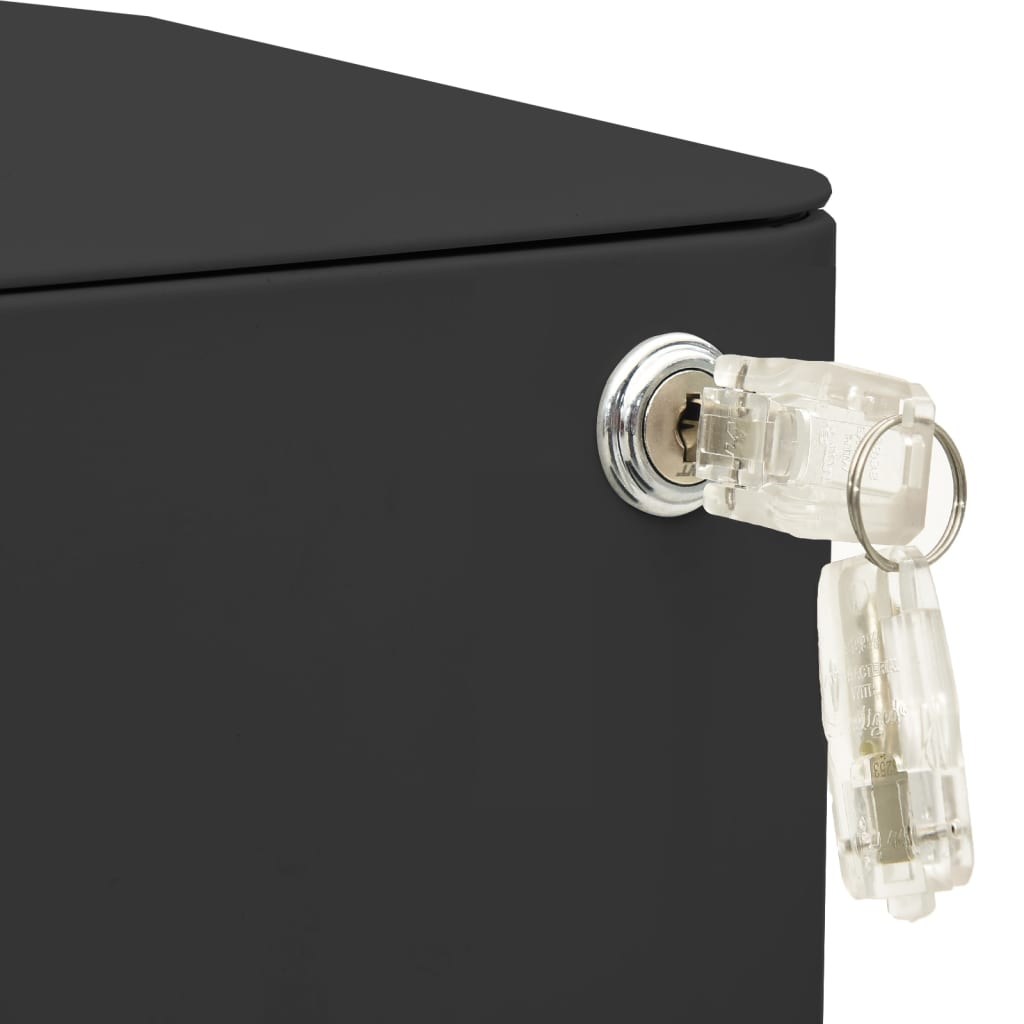 vidaXL File Cabinet | Anthracite | Steel | 30x45x59 cm | Drawers | File Cabinet