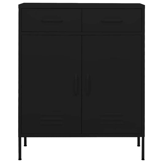 336160 vidaXL Storage Cabinet Black 80x35x101,5 cm Steel