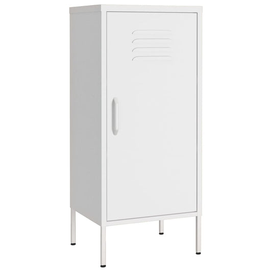336197 vidaXL Storage Cabinet White 42,5x35x101,5 cm Steel