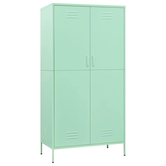336248 vidaXL Wardrobe Mint 90x50x180 cm Steel