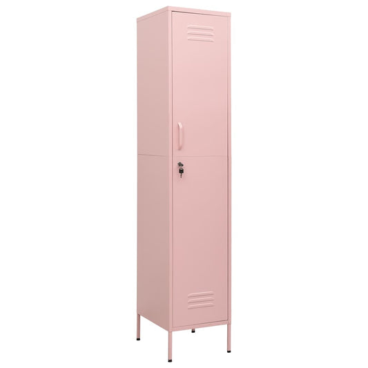 336256 vidaXL Locker Cabinet Pink 35x46x180 cm Steel