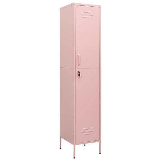 vidaXL Locker Cabinet Pink 35x46x180 cm Steel
