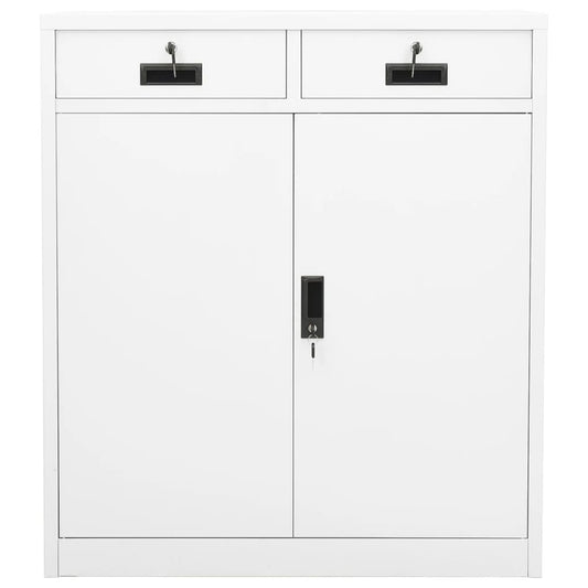 vidaXL Office Cabinet White 90x40x102 cm Steel