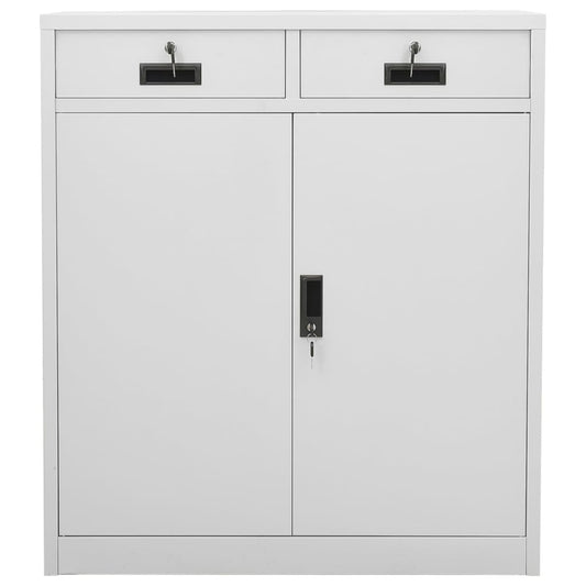 336410 vidaXL Office Cabinet Light Grey 90x40x102 cm Steel