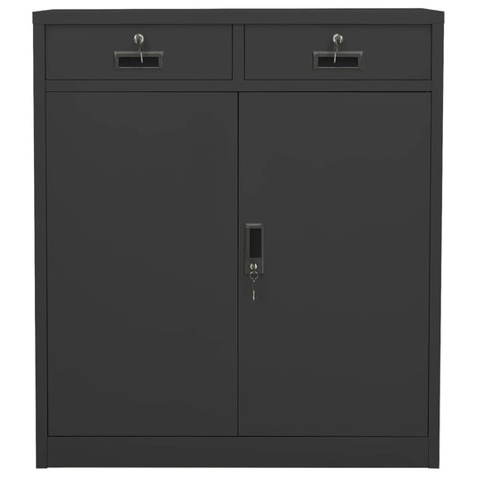 vidaXL Office Cabinet | Anthracite | Steel | Medium | Locks | Office Cabinet