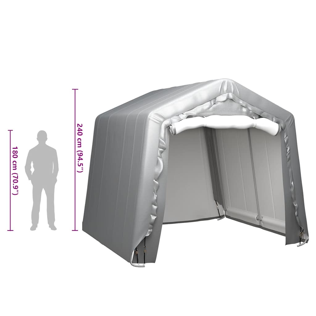 vidaXL Storage Tent 240x240 cm Steel Grey