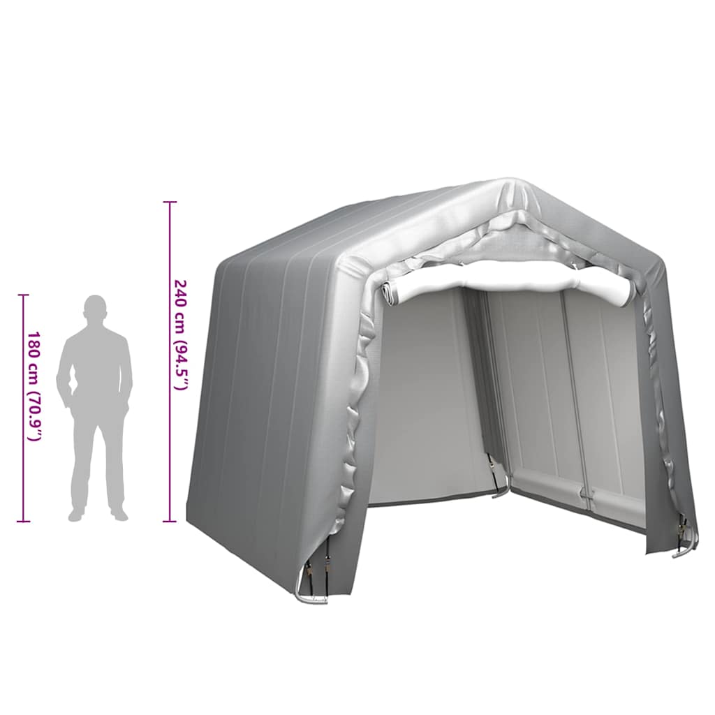 vidaXL Storage Tent 240x240 cm Steel Grey