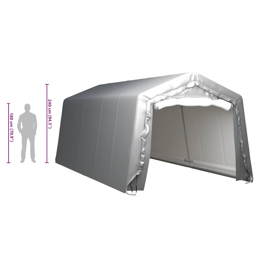vidaXL Storage Tent 300x600 cm Steel Grey