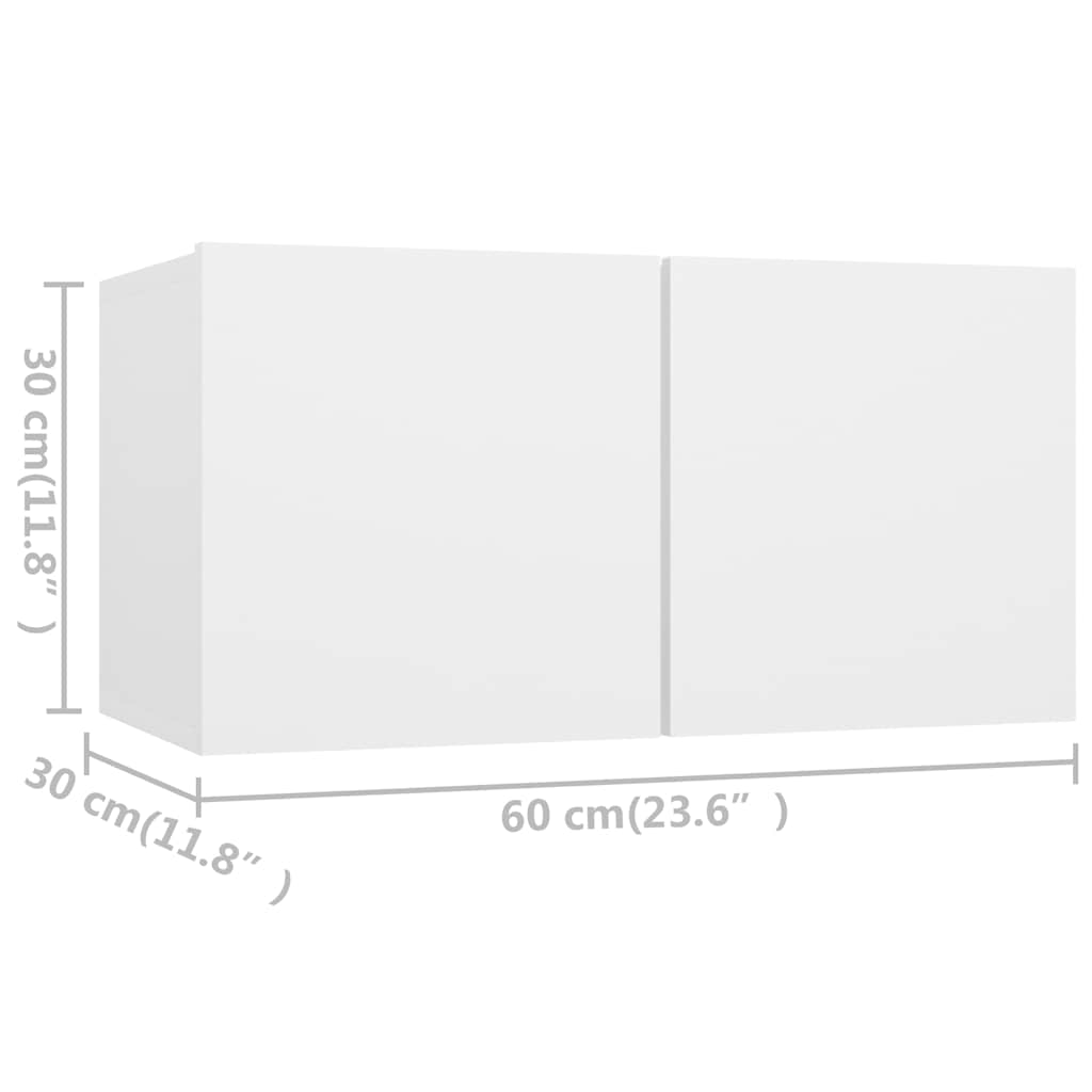 vidaXL TV Cabinet | White | Engineered Wood | Medium | TV Cabinet | Rectangular