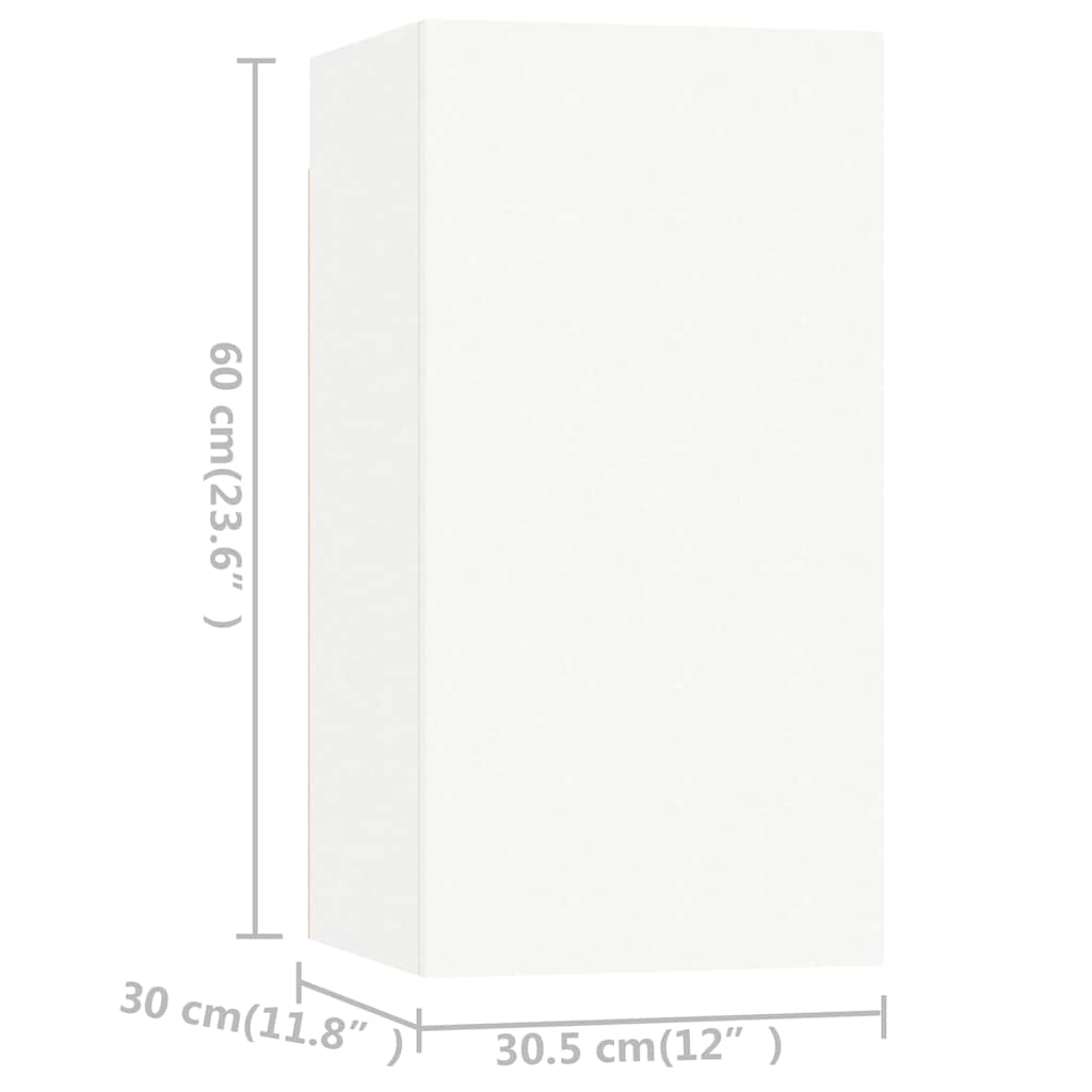 vidaXL TV Cabinet Set | Set of 6 | White | Engineered wood | Medium