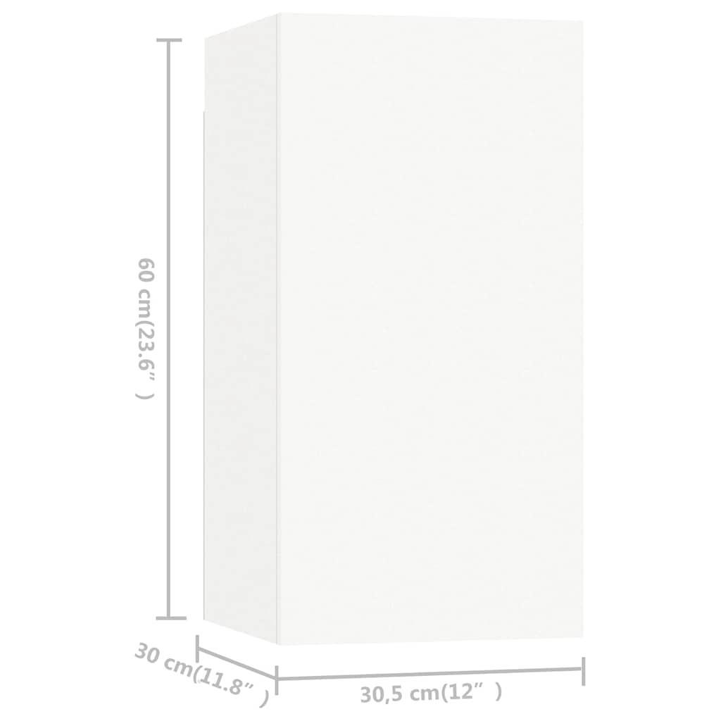 vidaXL TV Cabinets 7 pcs White 30.5x30x60 cm Engineered Wood