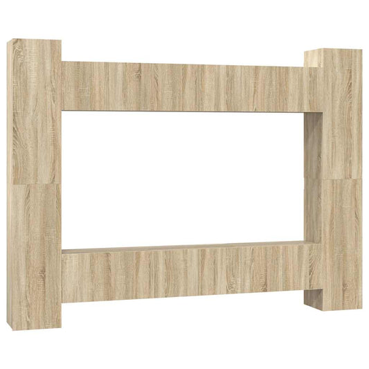 vidaXL 10 Piece TV Cabinet Set Sonoma Oak Engineered Wood