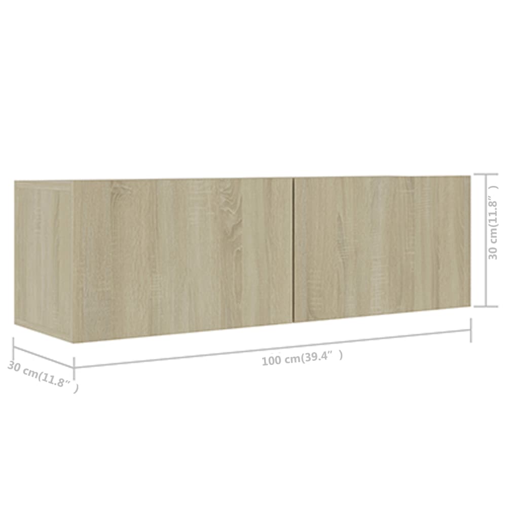 vidaXL 6 Piece TV Cabinet Set Sonoma Oak Engineered Wood