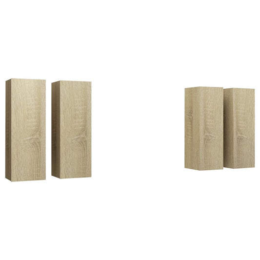 3079056 vidaXL 4 Piece TV Cabinet Set Sonoma Oak 30,5x30x90 cm Engineered Wood (2x803351)