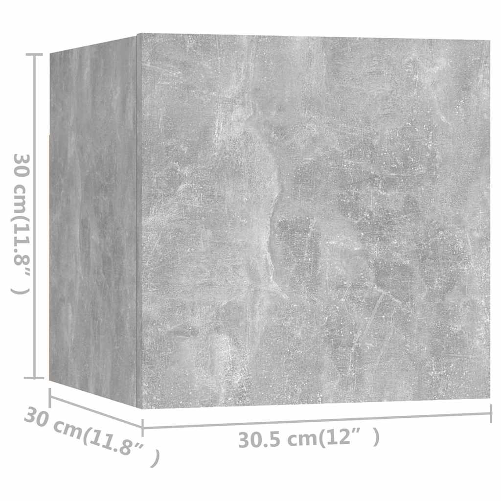 vidaXL 6 Piece TV Cabinet Set Concrete Grey Engineered Wood