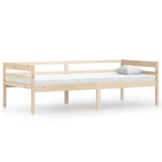vidaXL Bed Frame | Natural Wood | Solid Pinewood | Single | Durable | Bed Frame