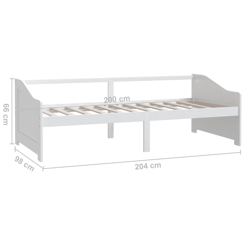 vidaXL 3-Seater Day Bed without Mattress White 90x200cm
