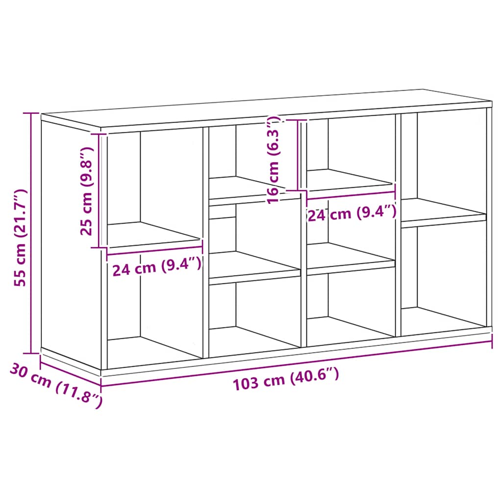 vidaXL Shoe Bench White 103x30x55 cm Engineered Wood