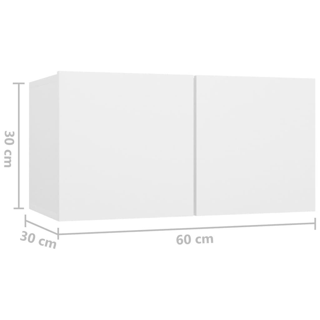 vidaXL TV Cabinet | Set of 3 | White | Engineered wood | Medium | Wall mounting