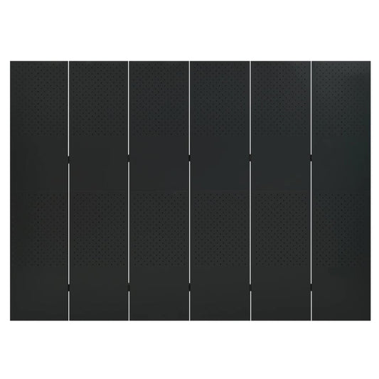 vidaXL 6-Panel Room Divider Black 240x180 cm Steel