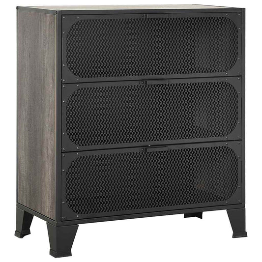 335912 vidaXL Storage Cabinet Grey 72x36x82 cm Metal and MDF