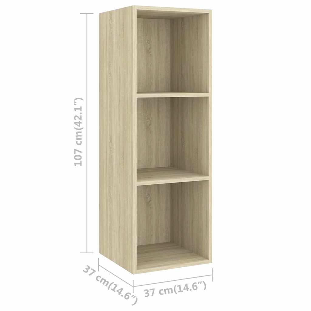 vidaXL 2 Piece Wall-mounted TV Cabinet Set Sonoma Oak Engineered Wood