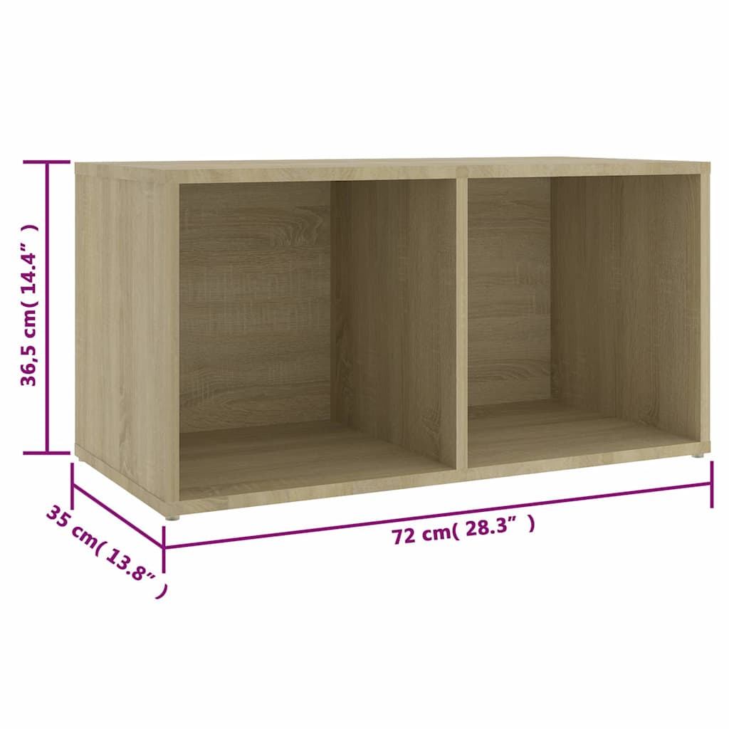 vidaXL 2 Piece TV Cabinet Set Sonoma Oak 72x35x36,5 cm Engineered Wood