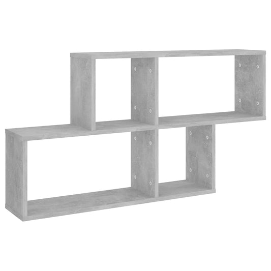 vidaXL Wall Shelf | Concrete grey | Engineered wood | Medium | Wall mounting