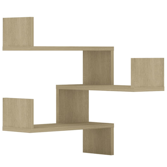 807230 vidaXL Wall Corner Shelves 2 pcs Sonoma Oak 40x40x50 cm Engineered Wood