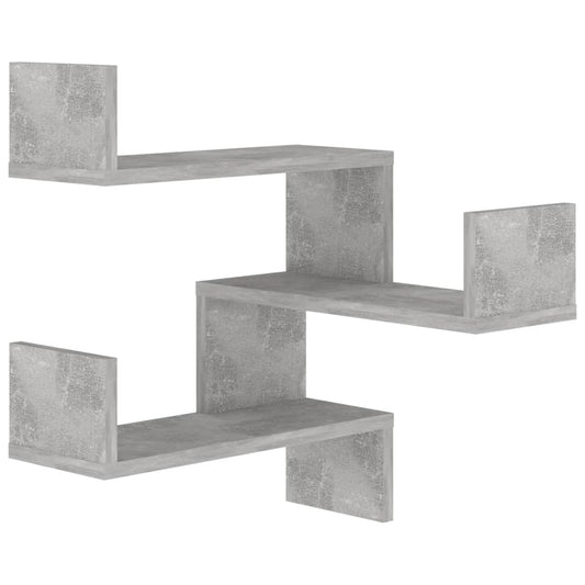vidaXL Wall shelves Wall-Mounted Concrete Grey 40 x 40 x 49.5 cm