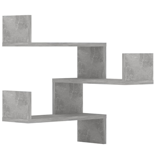 vidaXL Wall Corner Shelves 2 pcs Concrete Grey 40x40x50 cm