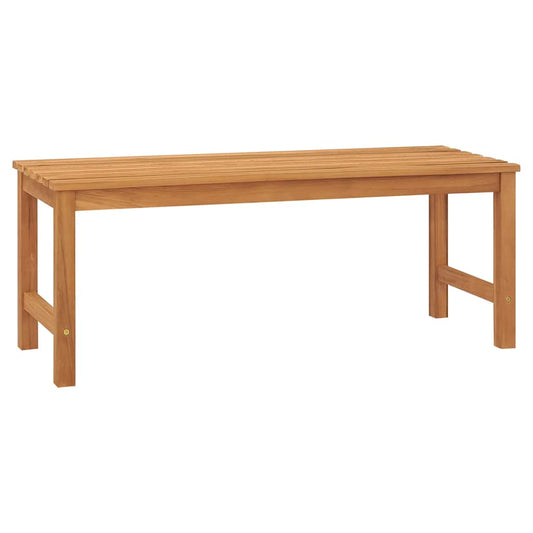 vidaXL Bench | Brown | Solid Teak Wood | 114 cm | Strong | Bench | Rectangular
