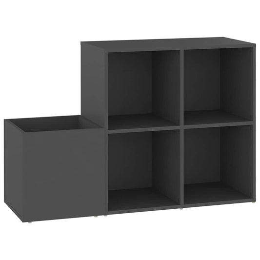 808253 vidaXL Hall Shoe Cabinet Grey 105x35,5x70 cm Engineered Wood