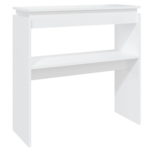 808314 vidaXL Console Table White 80x30x80 cm Engineered Wood