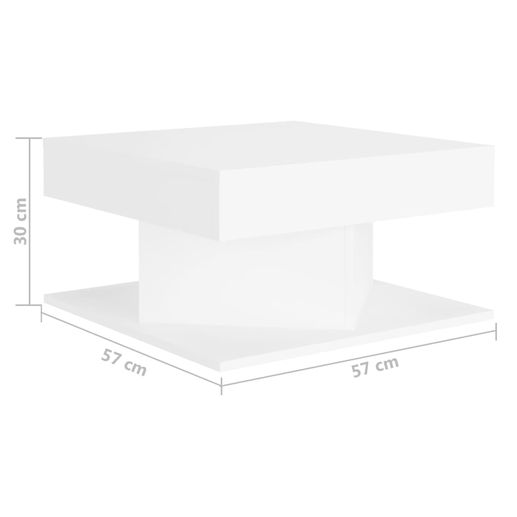 vidaXL Coffee Table White 57x57x30 cm Engineered Wood