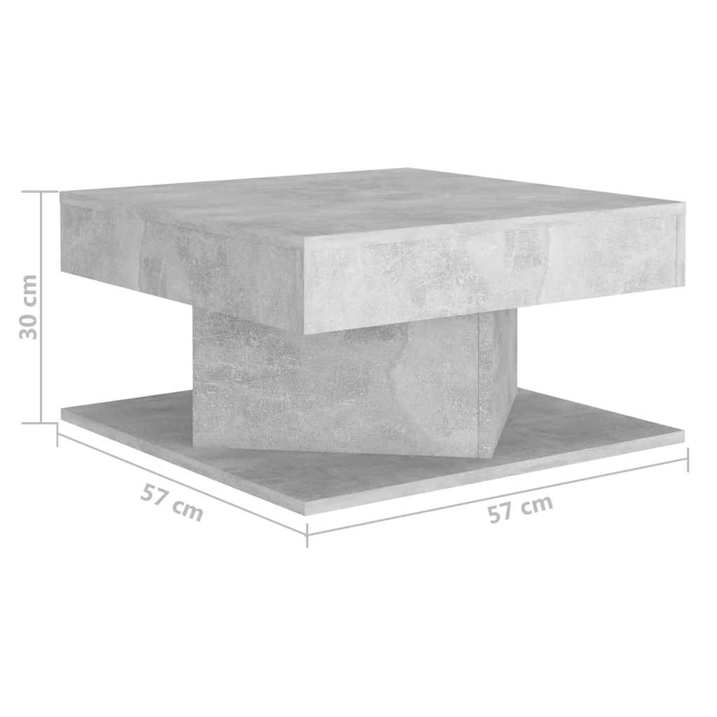 vidaXL Coffee Table | Concrete grey | Engineered wood | Small | Simplistic