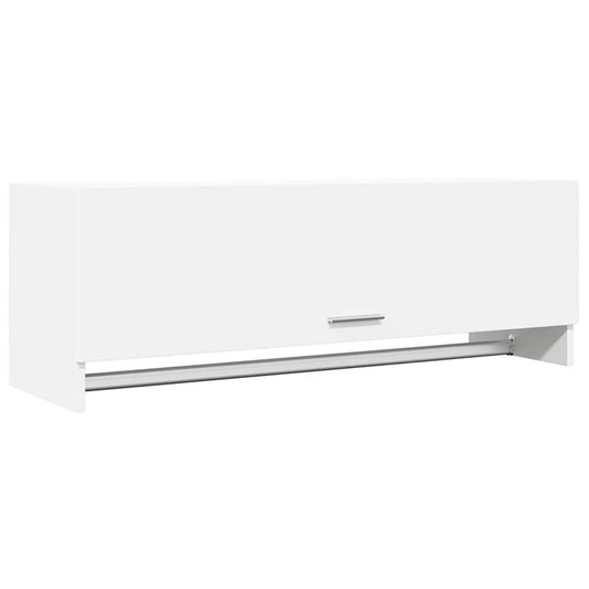 vidaXL Wardrobe White 100x32.5x35 cm Engineered Wood
