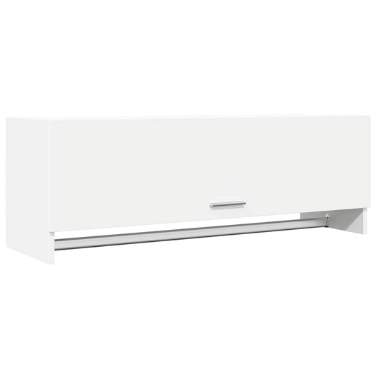 808233 vidaXL Wardrobe White 100x32,5x35 cm Engineered Wood