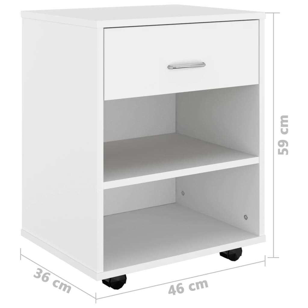 vidaXL Storage Cabinet | White | Engineered wood | Medium | Storage Cabinet