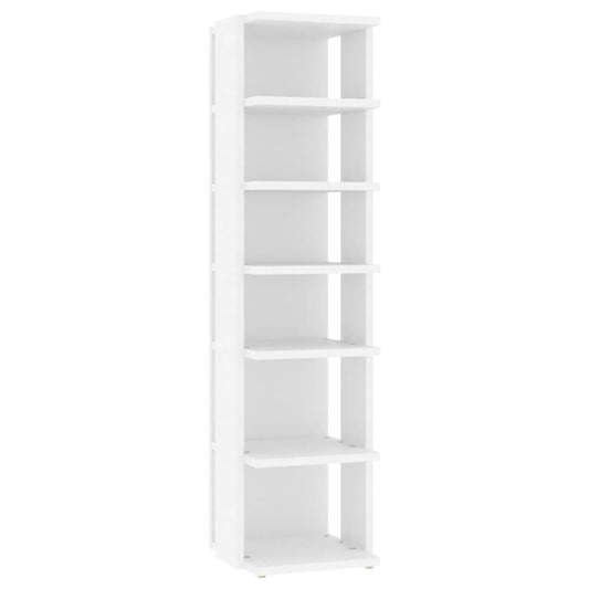 vidaXL Shoe Cabinet White 27.5x27x102 cm Engineered Wood